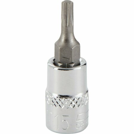 CHANNELLOCK 1/4 In. Drive T15 6-Point Torx Bit Socket 369462